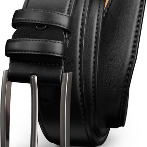 Mens Dress Belt,Mens Leather Belts for Jeans, Belt 1.38" Width