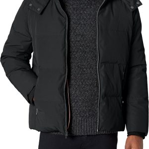 mens Short Down Parka With Hooded Down Coat